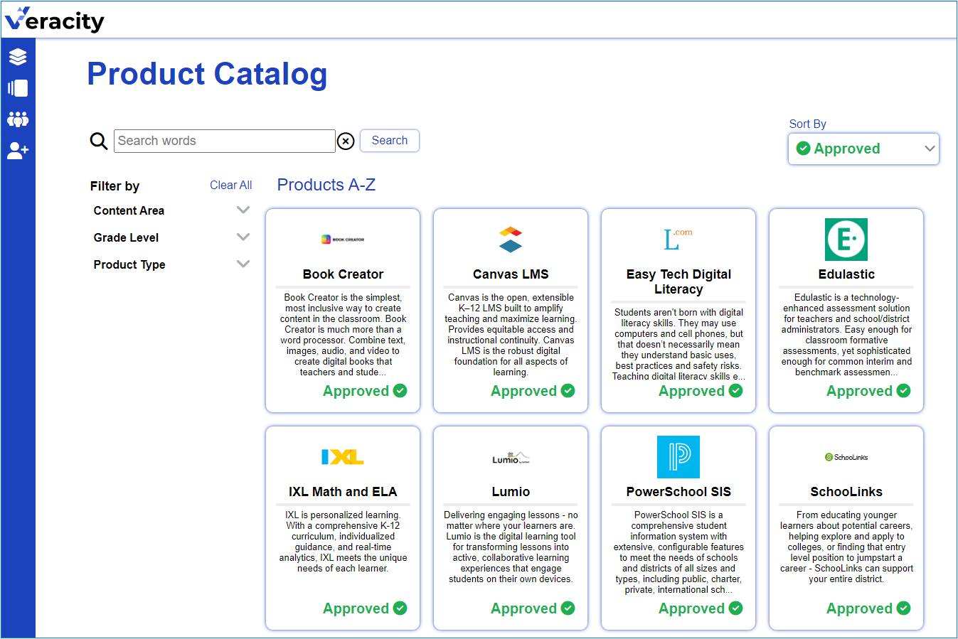 Product Catalog for Instructors and Staff